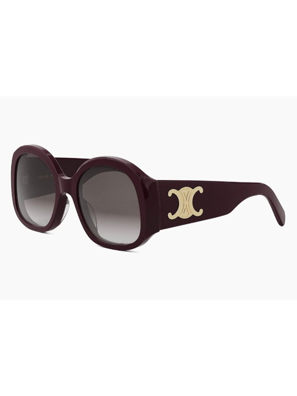 Celine CL40305U 48F Gradient  Deep Purple bold round sunglasses gold logo - Picture 2 of 10
